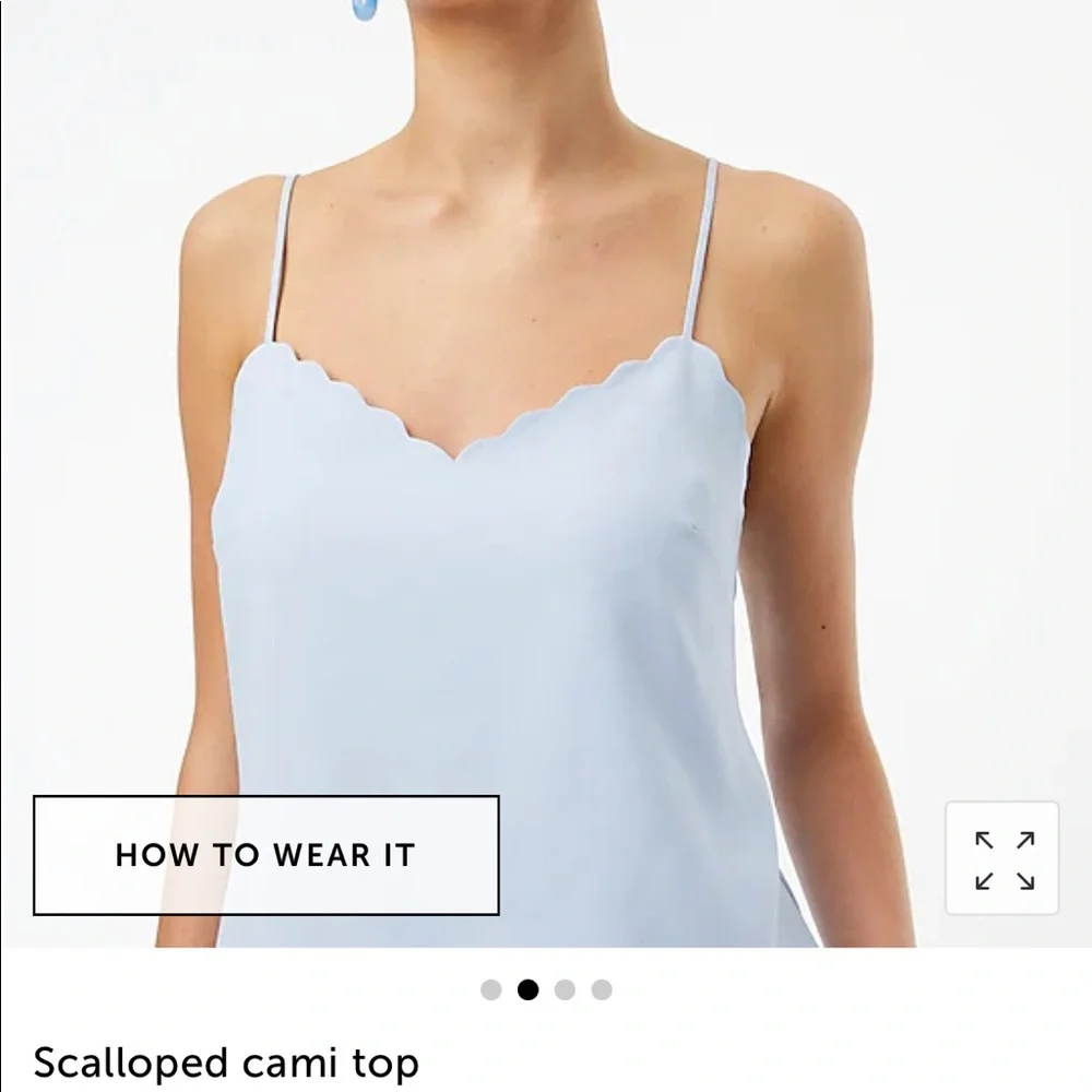 J. Crew Factory Scalloped Cami NWT - Picture 2 of 3